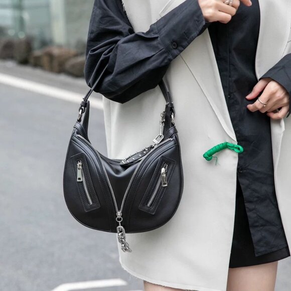 Urban Rebel Bag – Bold Style in Genuine Leather with a Chic Top Handle - Picture 4 of 10